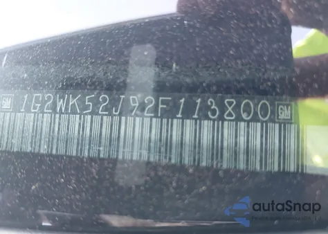 2002 Pontiac Grand Prix Se z USA, uszkodzony, nr VIN 1G2WK52J92F113800